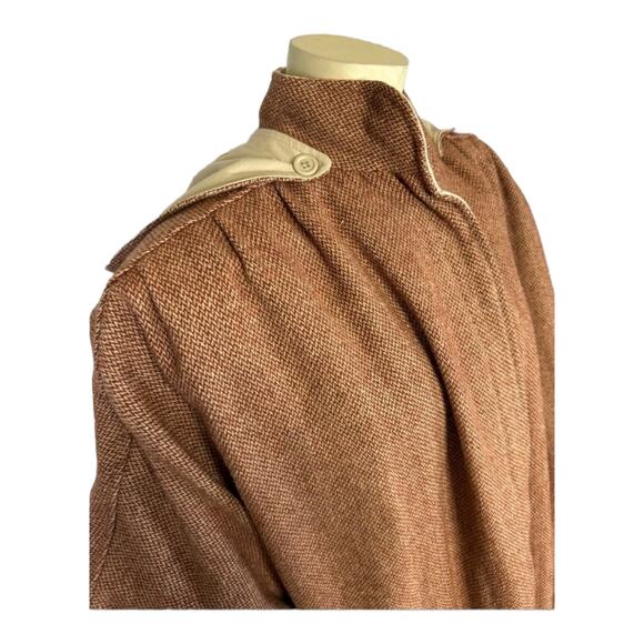 American Vintage 1960’s tweed reversible cape  removable hood made USA size med - Picture 3 of 12